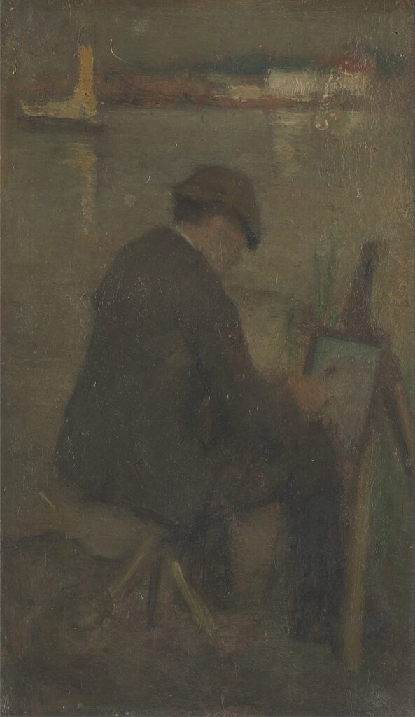 artist painting studio