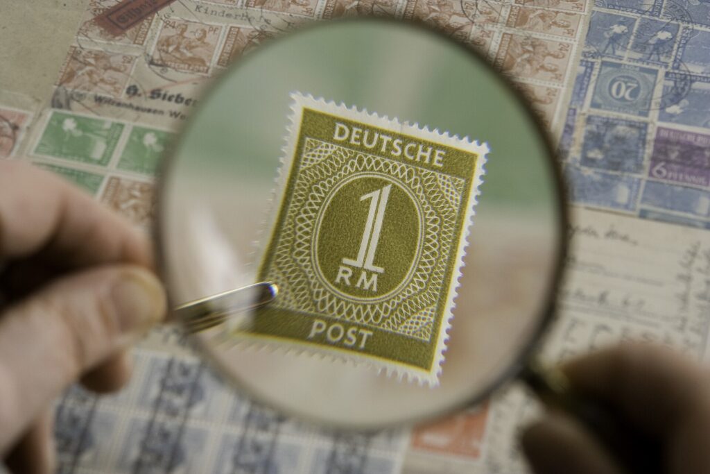 magnifying glass documents