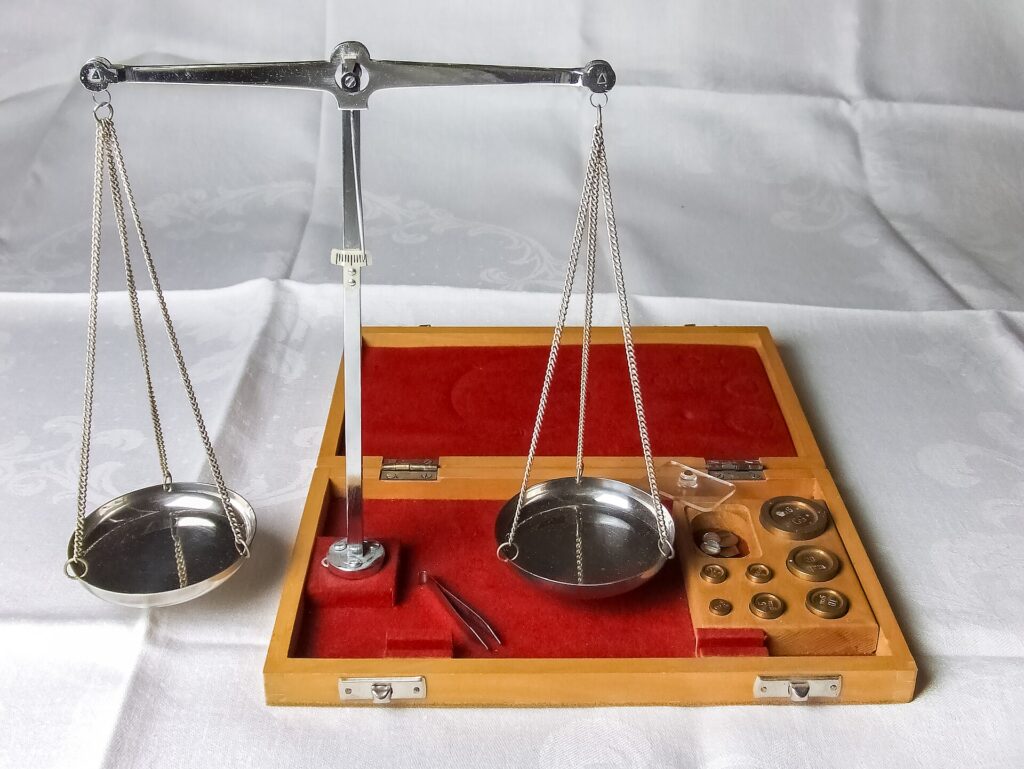 brass balance scale