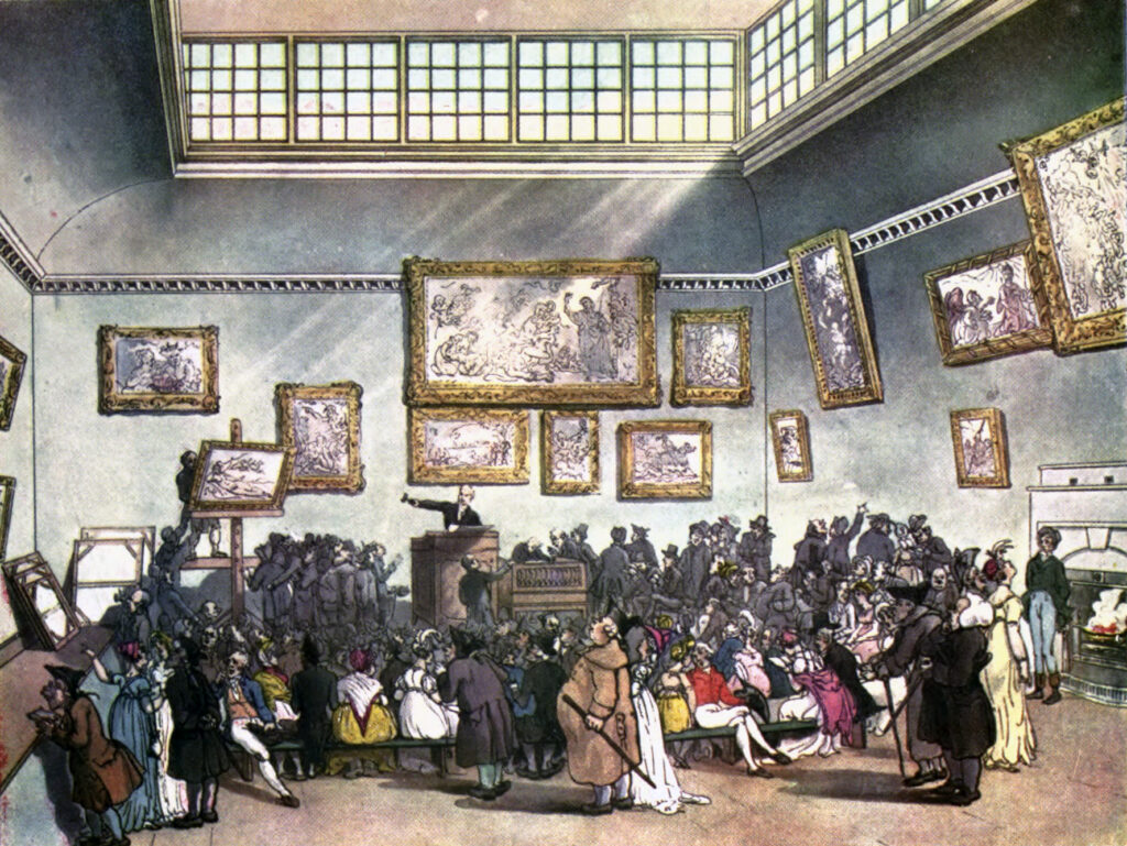 art auction room